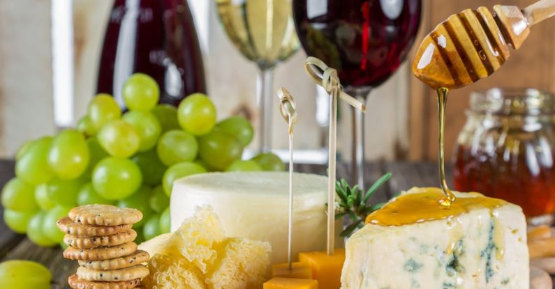 Wine And Cheese - Close-up of Wine And Fruits