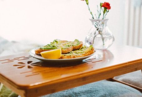 Bed And Breakfast - Food on Plant on Wooden Bed Tray