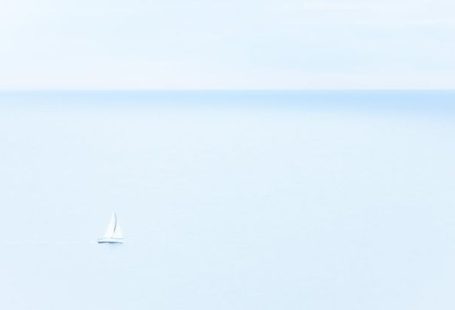 Costa Brava - White Sailboat